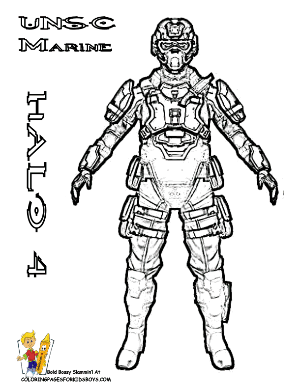 Plansa de colorat cu Halo 29 22